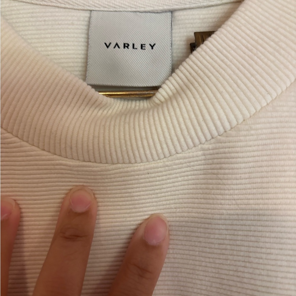 Varley White Ribbed Sweater XL - Picture 3 of 5